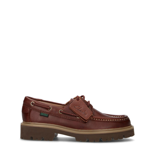 CLARKS CORE CLEYHILL BOAT Scarpa barca donna marrone in pelle