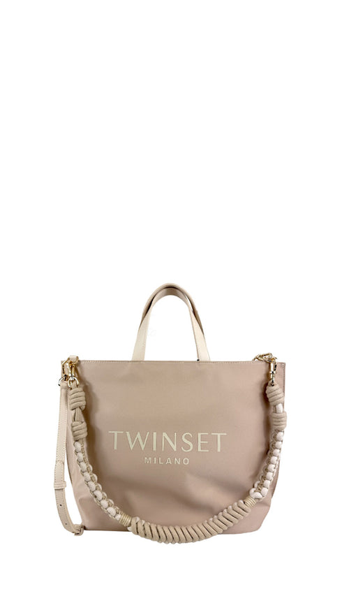 TWIN SET-SIMONA BARBIERI Borsa tracolla donna delicate sand