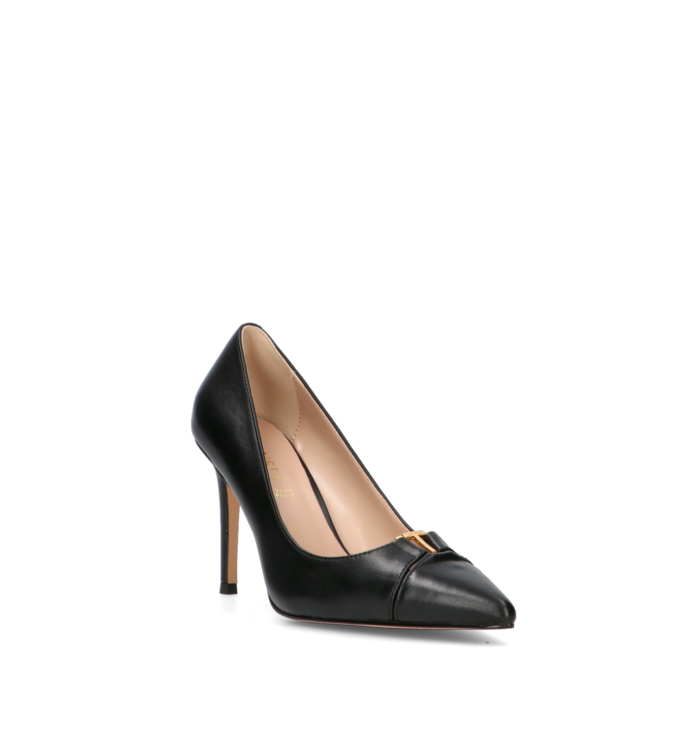 TWIN SET-SIMONA BARBIERI Décolleté donna nero in pelle