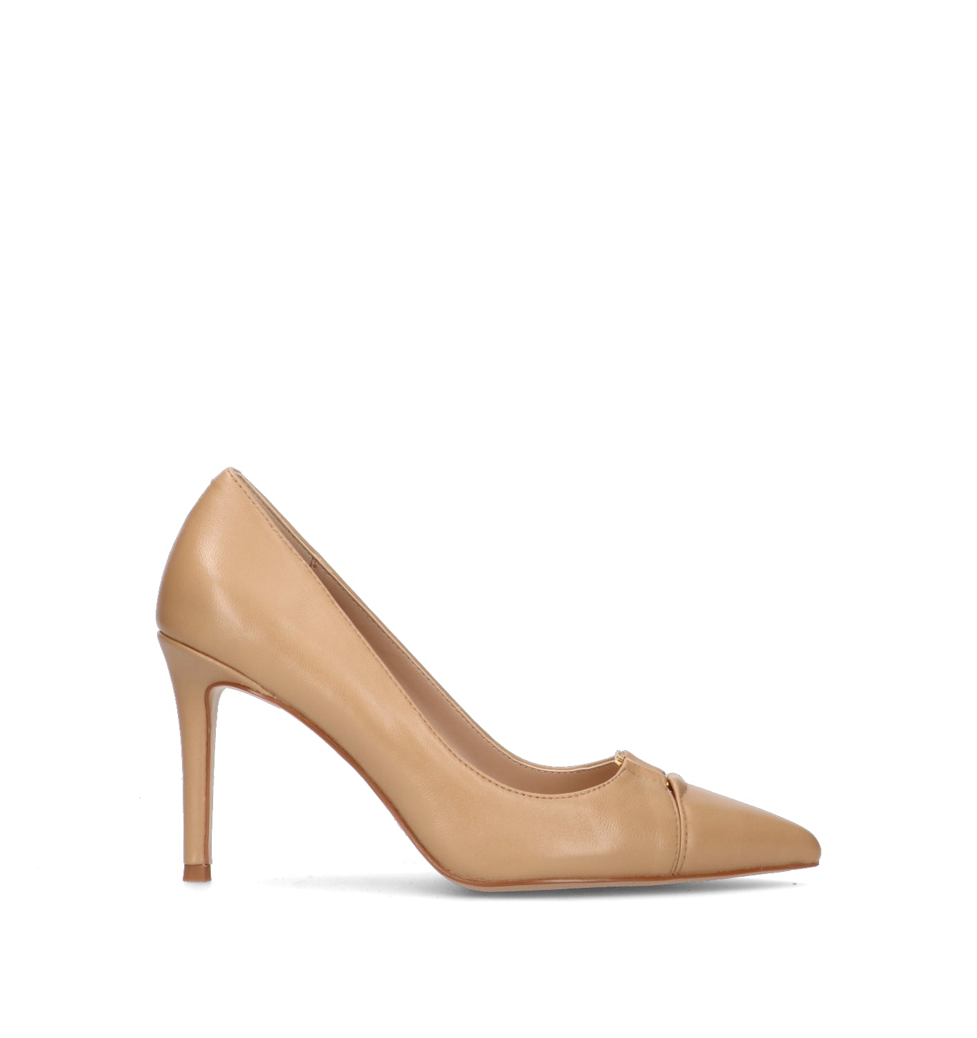 TWIN SET-SIMONA BARBIERI Décolleté donna beige in pelle
