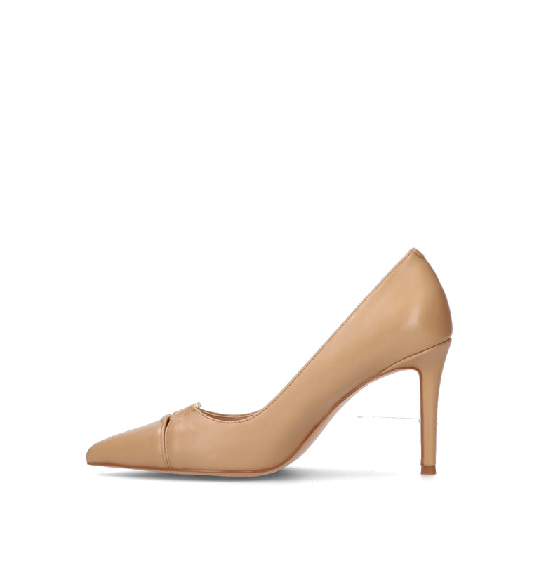 TWIN SET-SIMONA BARBIERI Décolleté donna beige in pelle