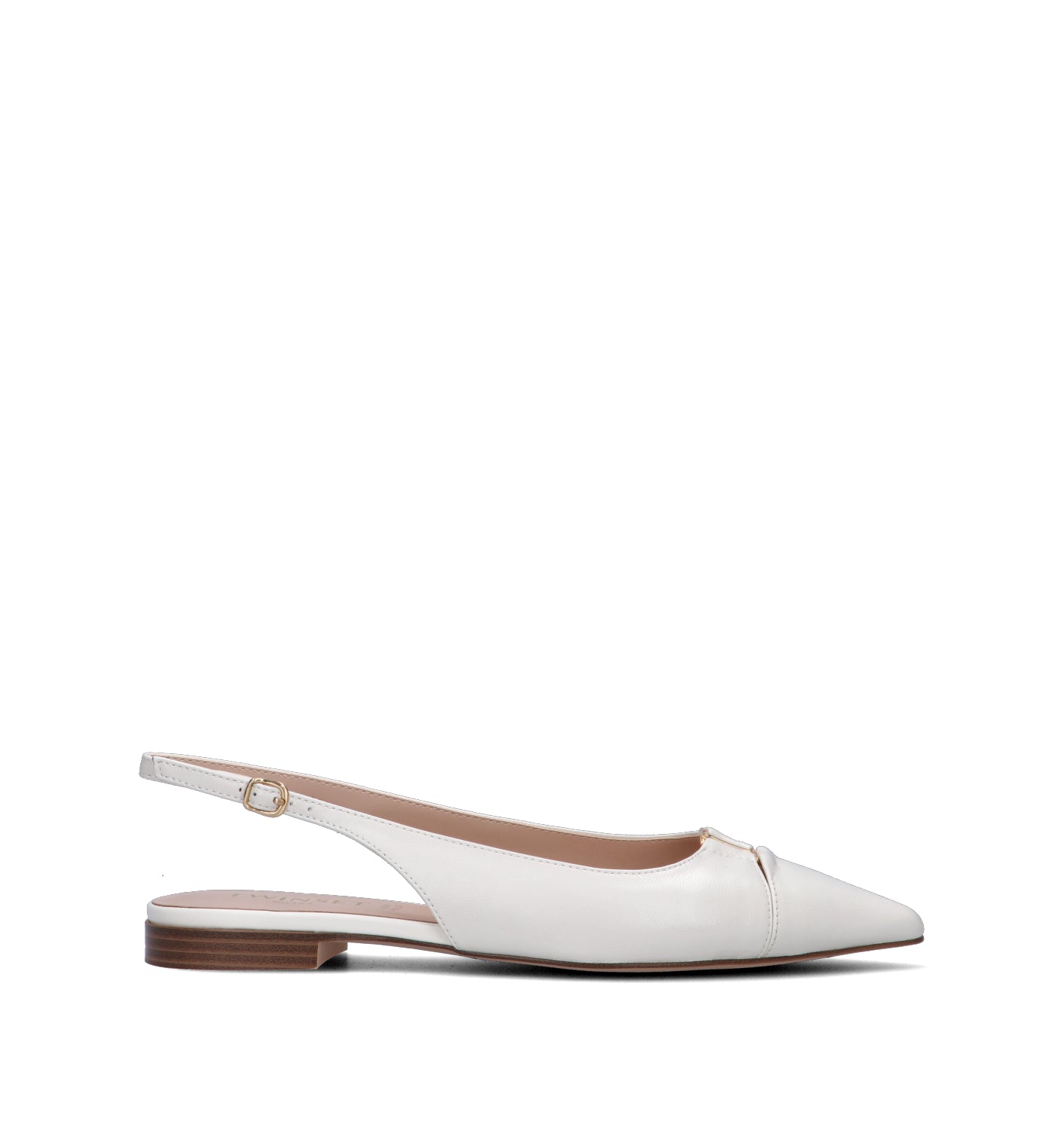 TWIN SET-SIMONA BARBIERI Slingback donna bianca in pelle