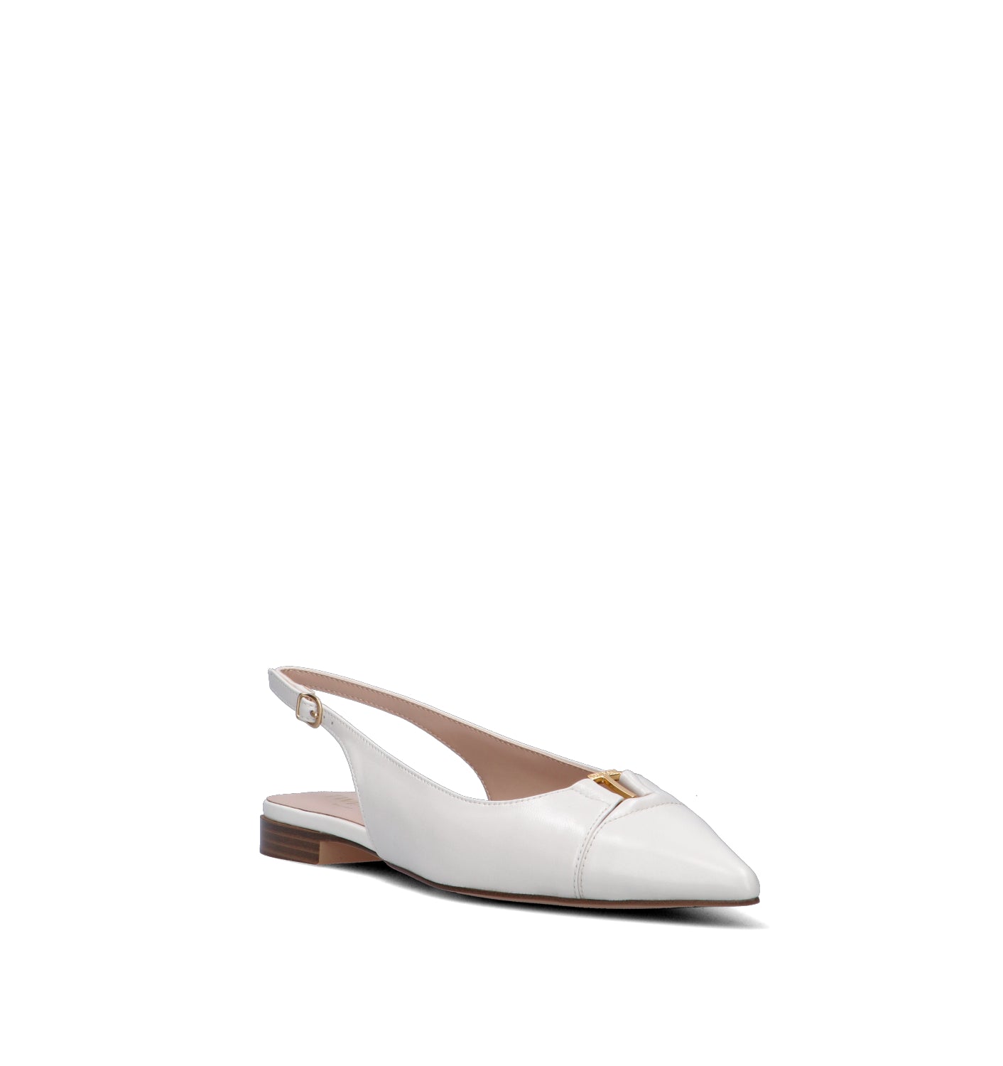 TWIN SET-SIMONA BARBIERI Slingback donna bianca in pelle