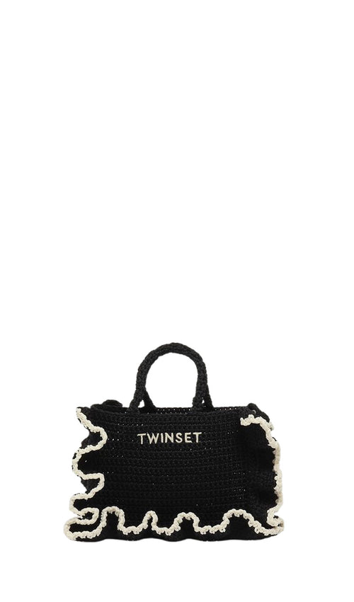 TWIN SET-SIMONA BARBIERI Borsa tracolla nera