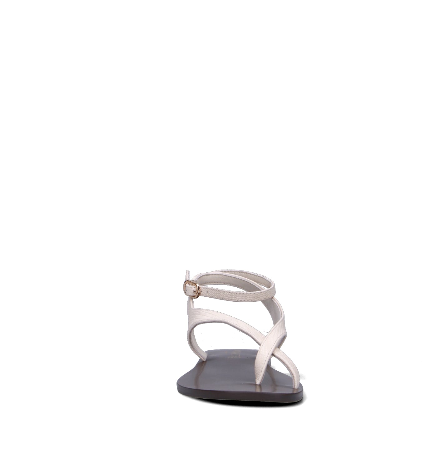 TWIN SET-SIMONA BARBIERI Sandalo donna crema in pelle
