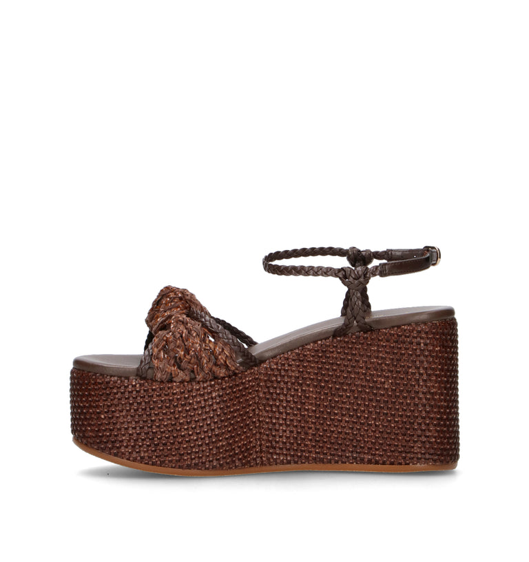 TWIN SET-SIMONA BARBIERI Sandalo donna marrone