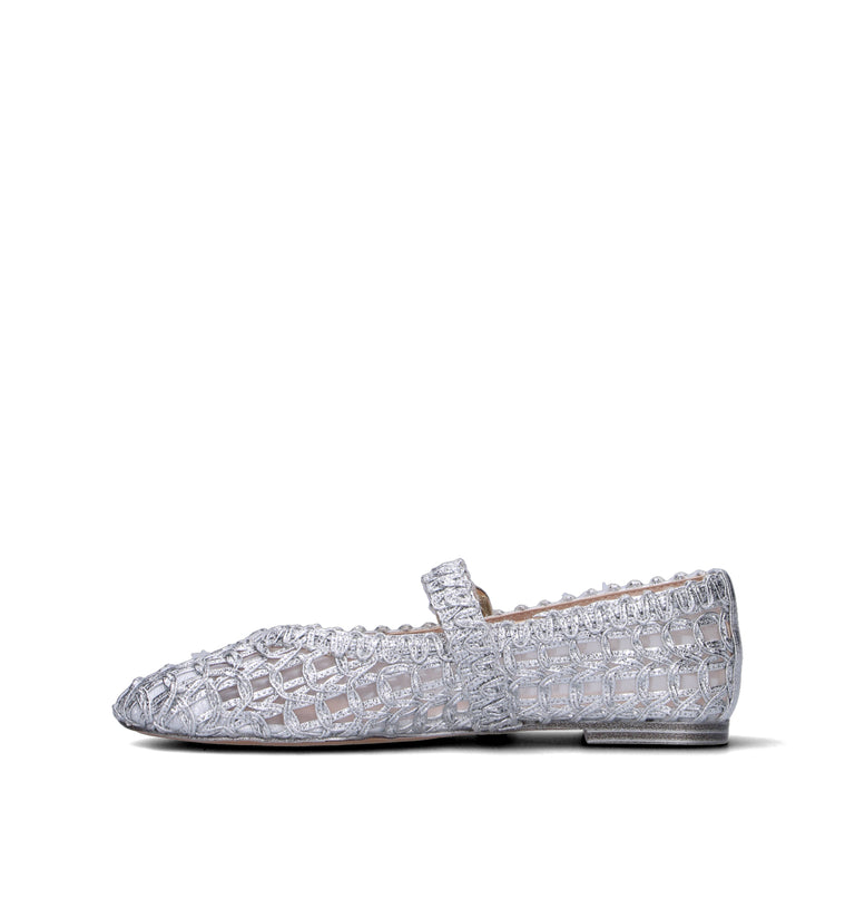 TWIN SET-SIMONA BARBIERI Ballerina donna argento