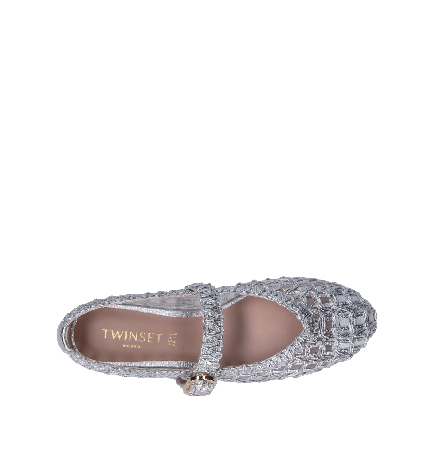TWIN SET-SIMONA BARBIERI Ballerina donna argento