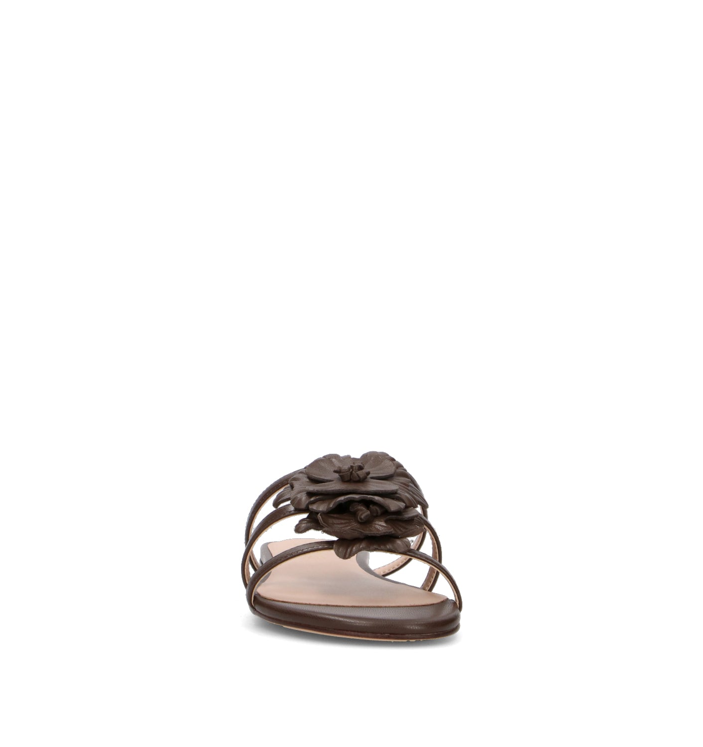 TWIN SET-SIMONA BARBIERI Ciabatta donna marrone in pelle