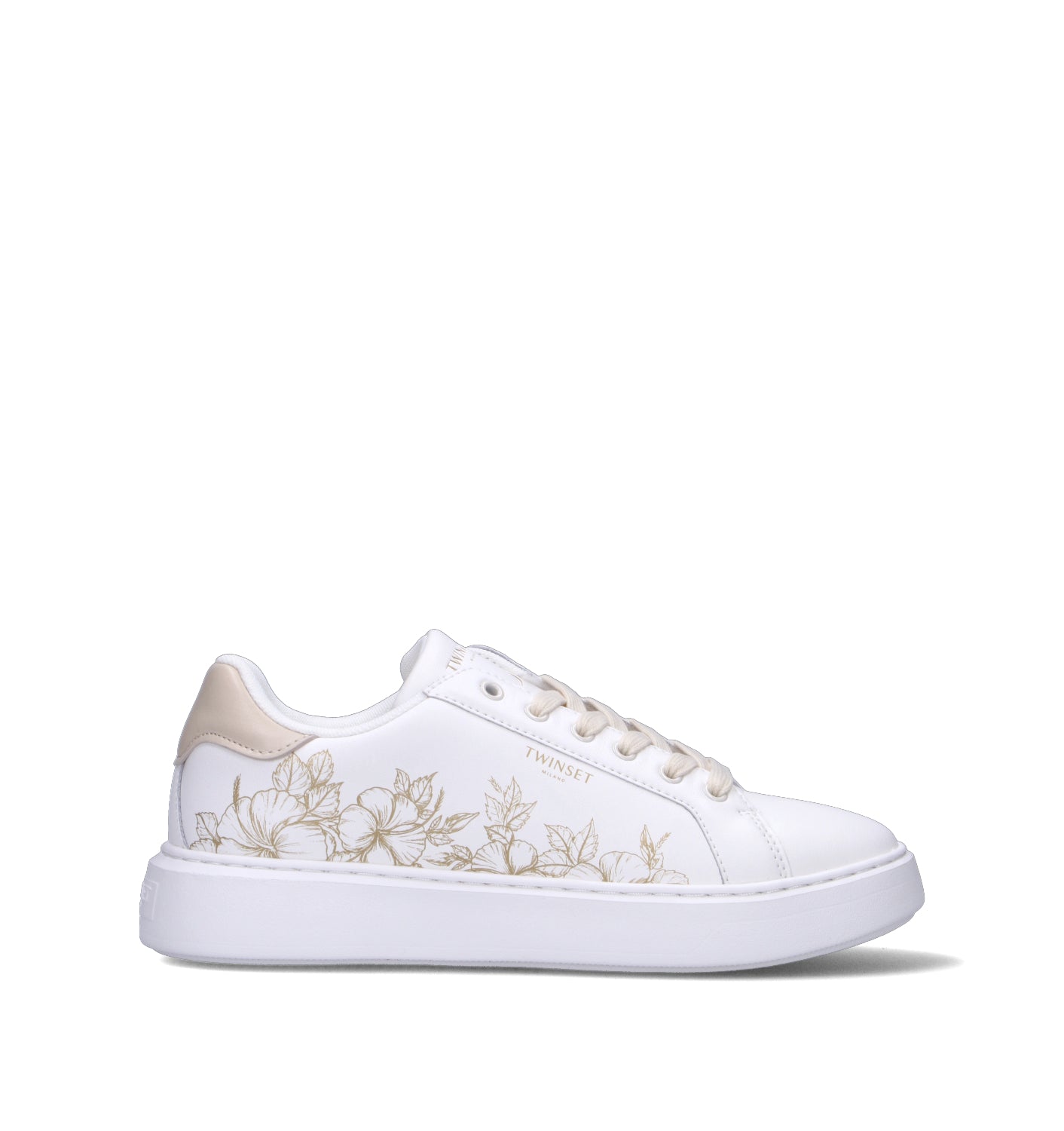 TWIN SET-SIMONA BARBIERI Sneaker donna bianca in pelle