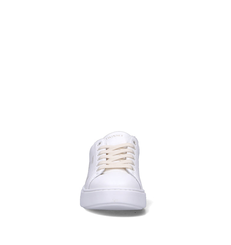 TWIN SET-SIMONA BARBIERI Sneaker donna bianca in pelle