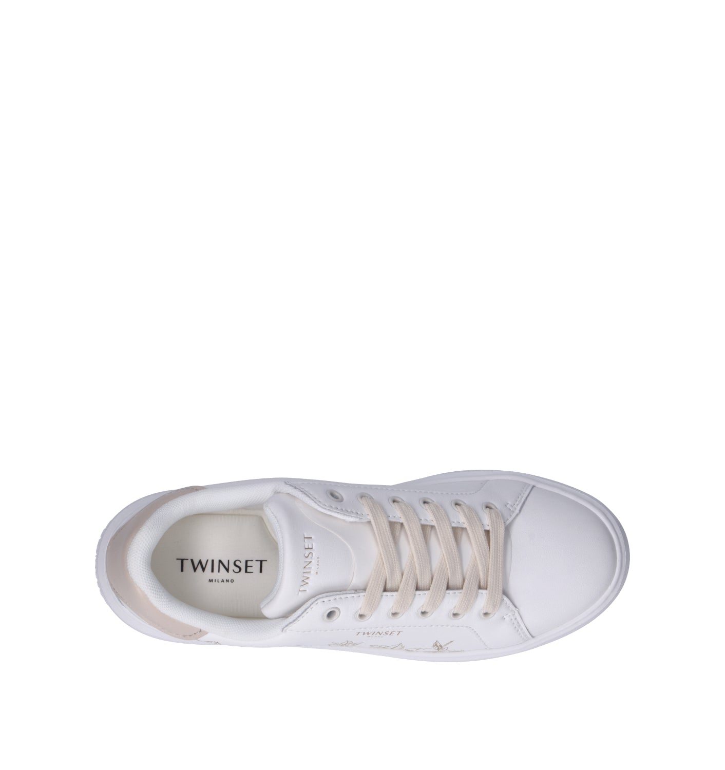 TWIN SET-SIMONA BARBIERI Sneaker donna bianca in pelle