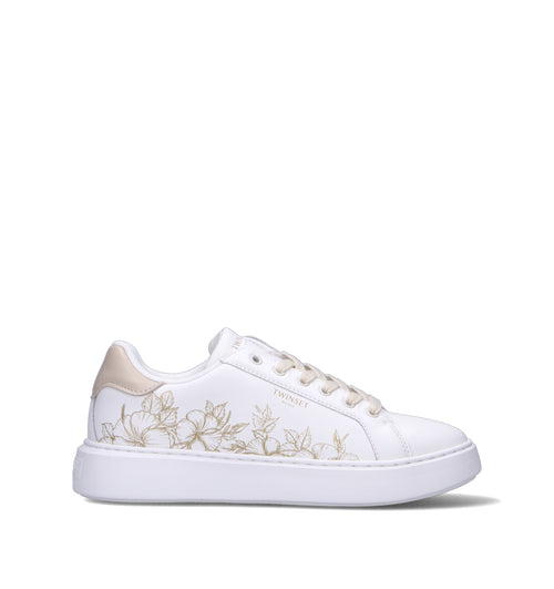 TWIN SET-SIMONA BARBIERI Sneaker donna bianca in pelle