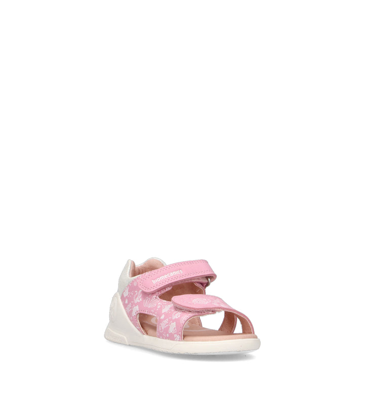 BIOMECANICS Sandalo bimba rosa in pelle