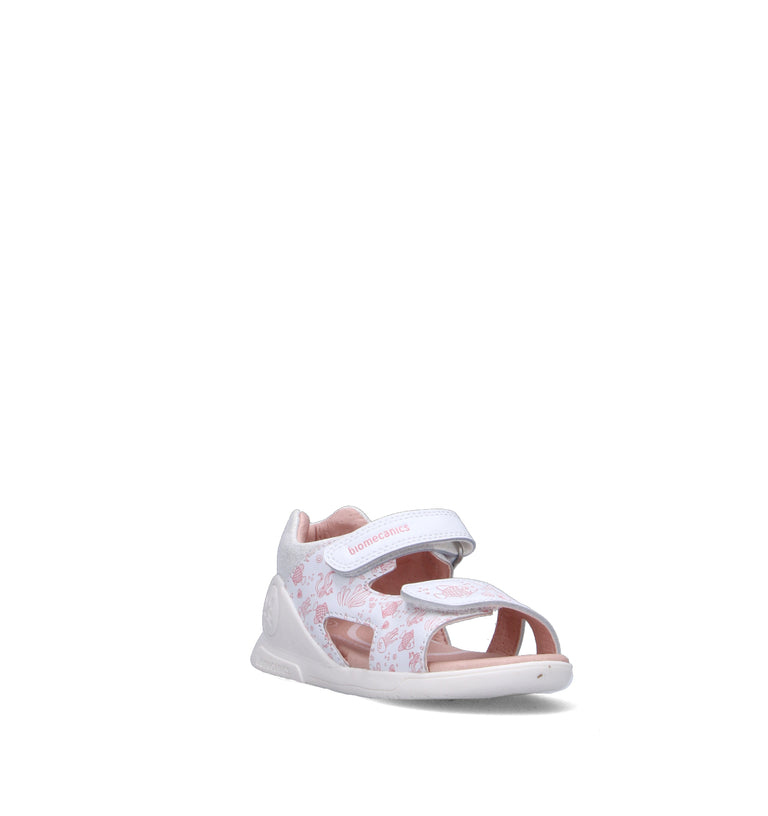 BIOMECANICS Sandalo bimba bianco in pelle