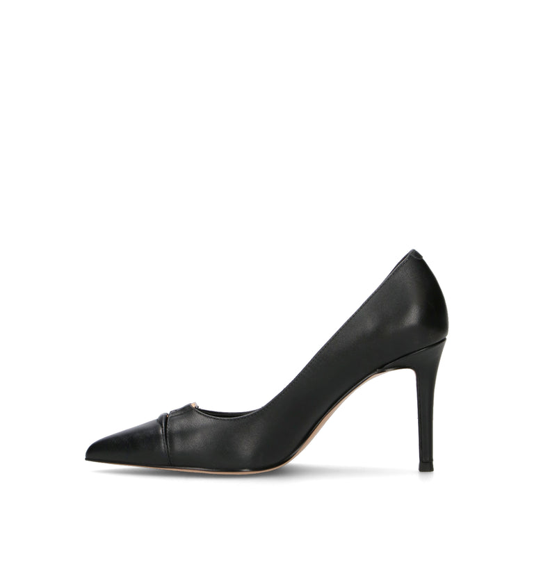 TWIN SET-SIMONA BARBIERI Décolleté donna nero in pelle