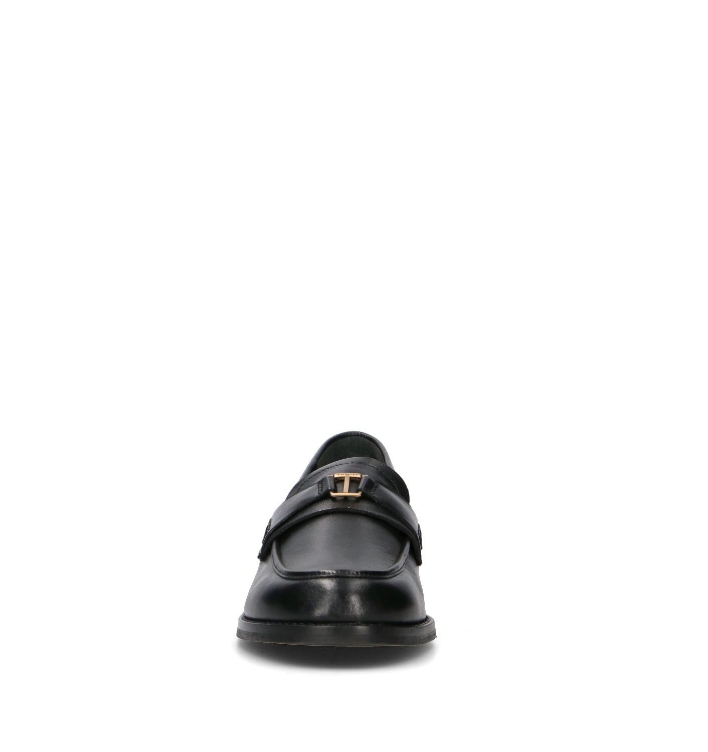 TWIN SET-SIMONA BARBIERI Mocassino donna nero in pelle