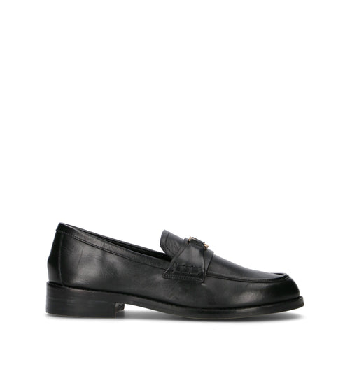 TWIN SET-SIMONA BARBIERI Mocassino donna nero in pelle
