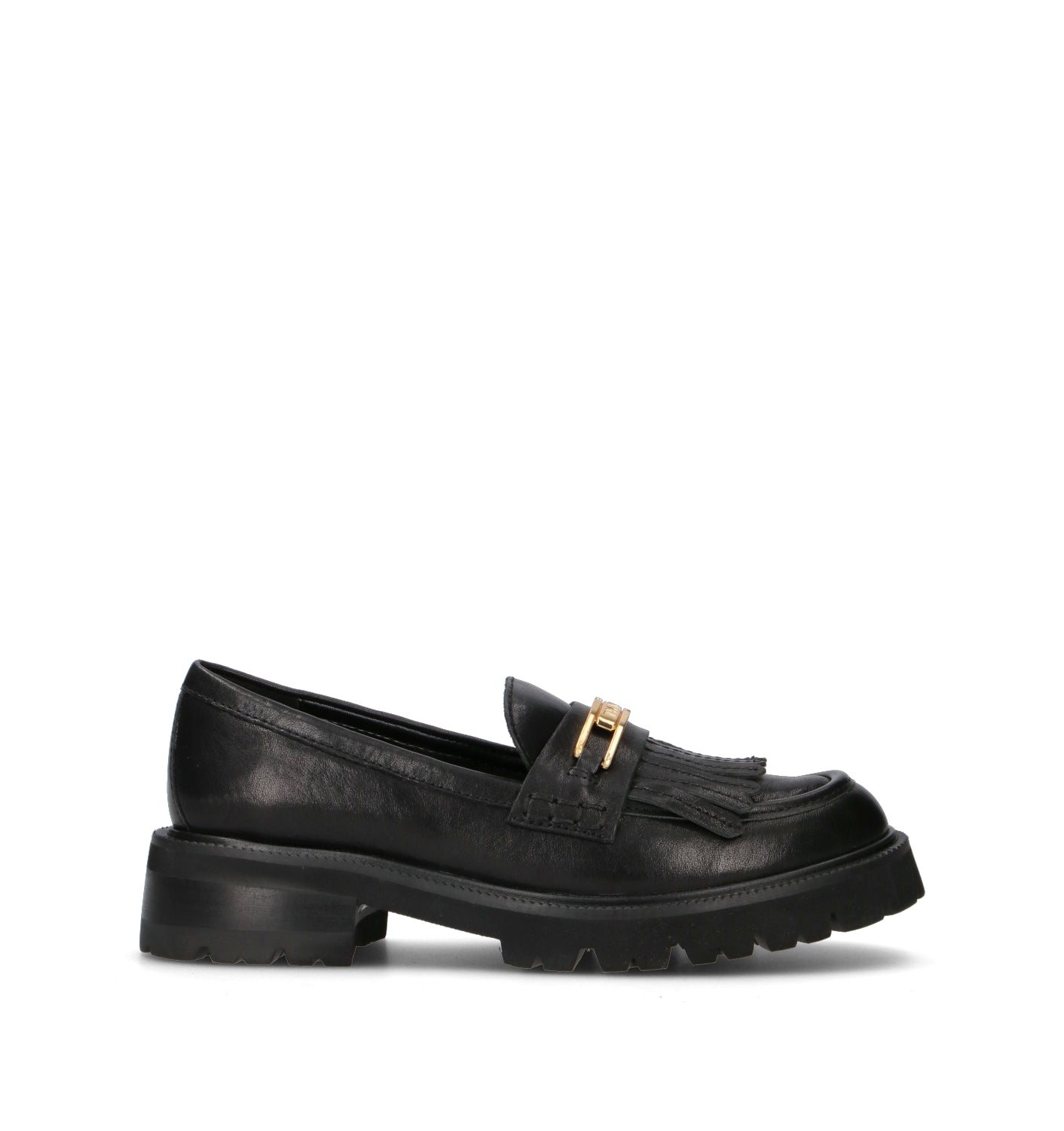 TWIN SET-SIMONA BARBIERI Mocassino donna nero in pelle