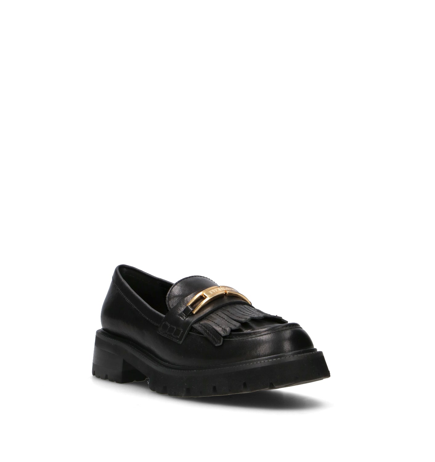 TWIN SET-SIMONA BARBIERI Mocassino donna nero in pelle
