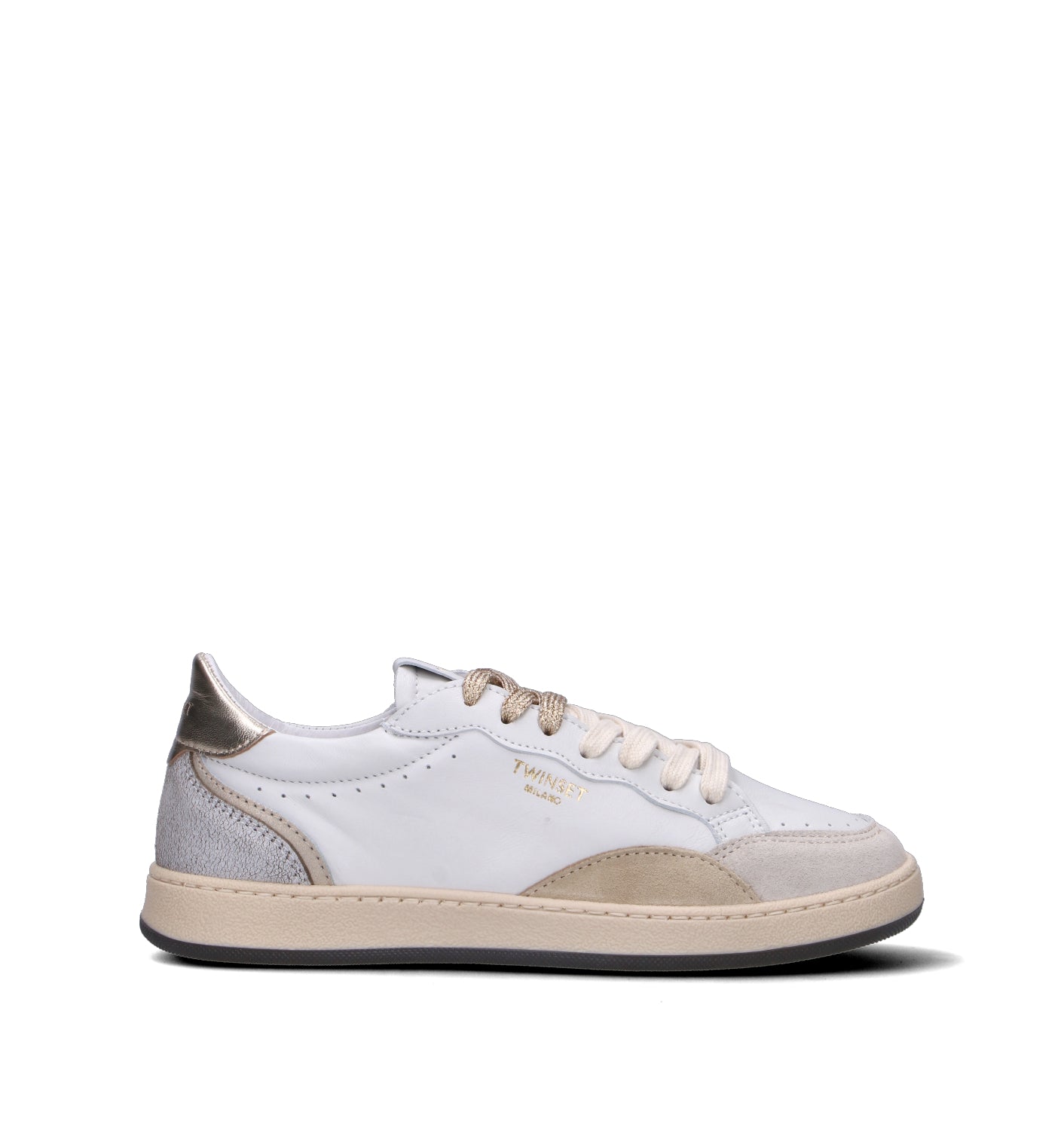 TWIN SET-SIMONA BARBIERI Sneaker donna bianca in pelle