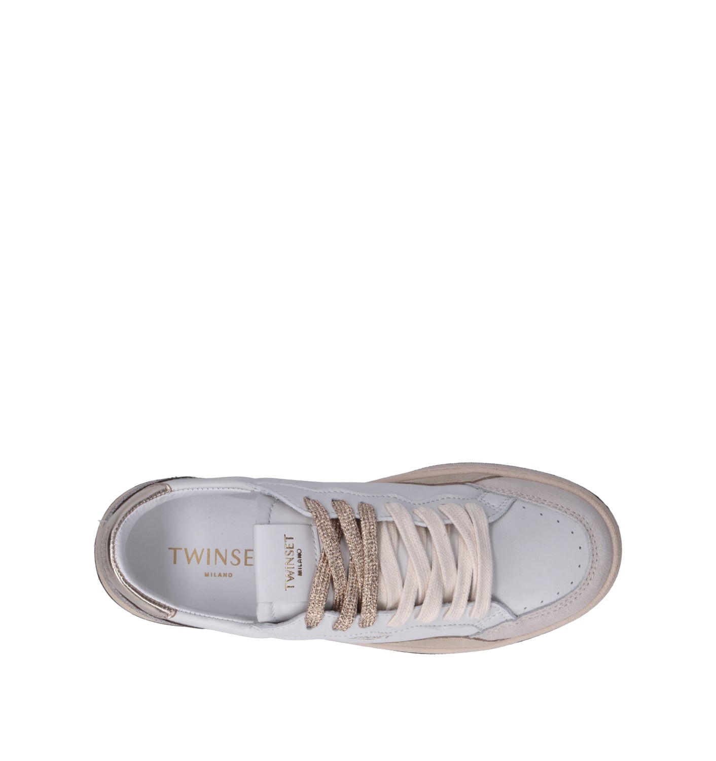 TWIN SET-SIMONA BARBIERI Sneaker donna bianca in pelle