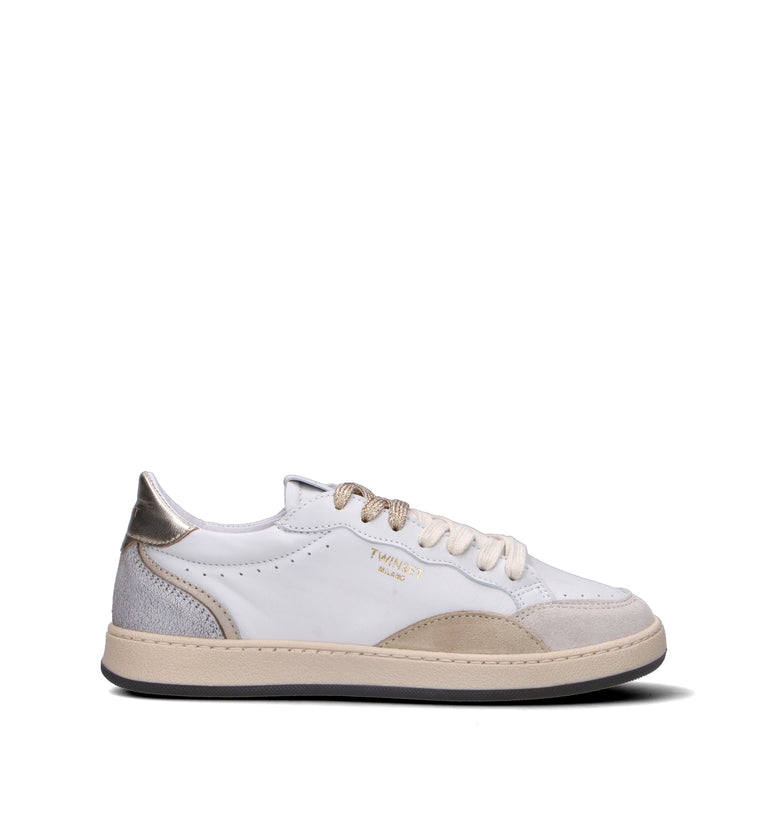 TWIN SET-SIMONA BARBIERI Sneaker donna bianca in pelle
