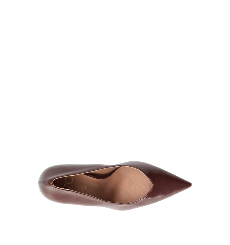 WO MILANO Décolleté donna marrone in pelle