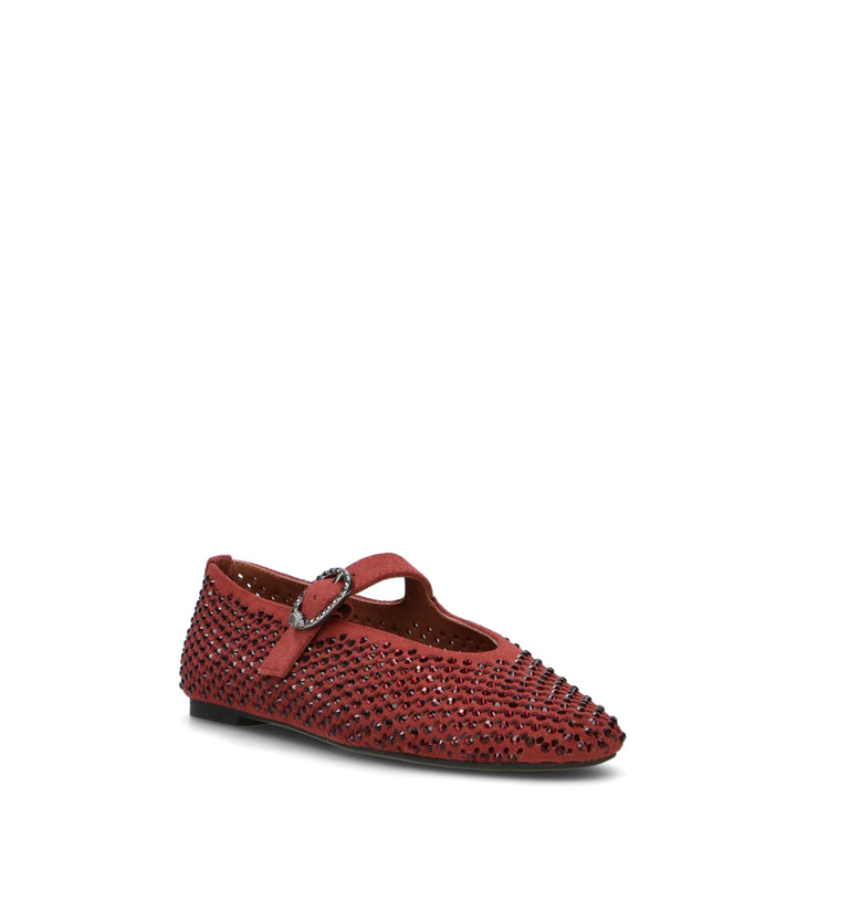 KURT GEIGER Ballerina donna bordeaux in pelle