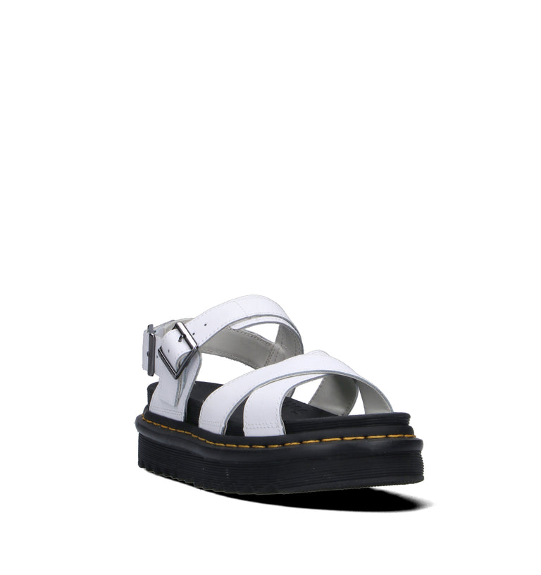 DR. MARTENS Sandalo donna bianco in pelle