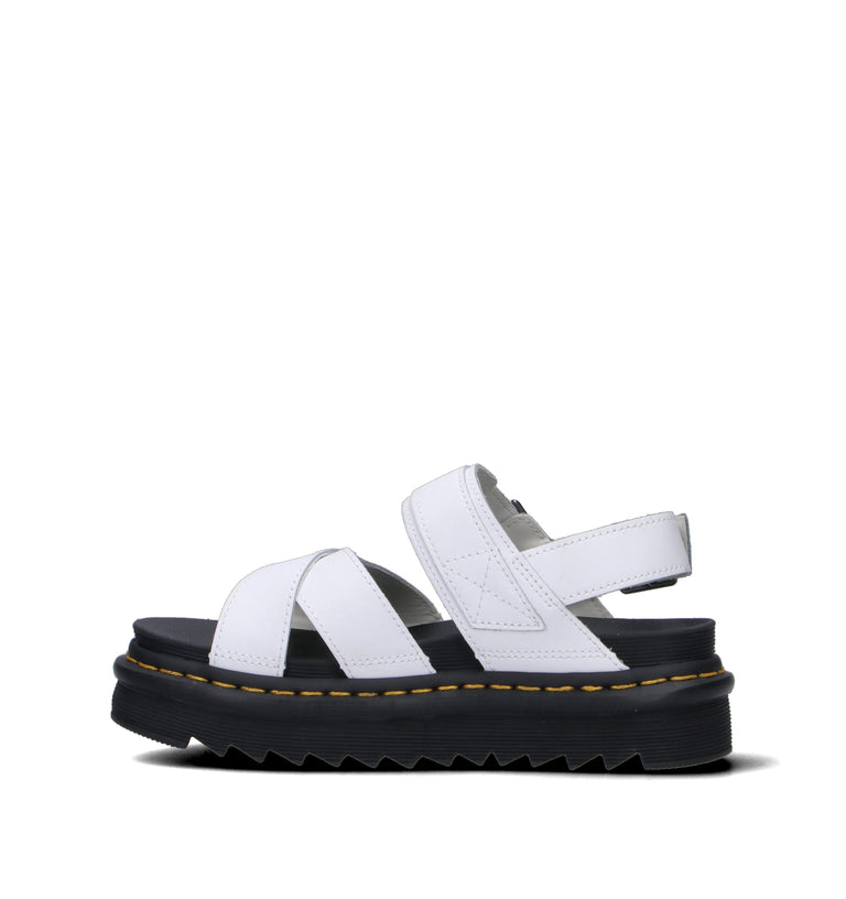 DR. MARTENS Sandalo donna bianco in pelle