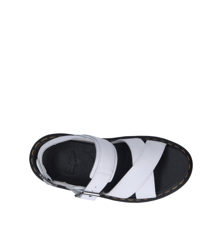 DR. MARTENS Sandalo donna bianco in pelle