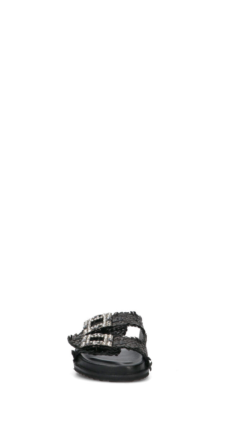 GRAFIA Ciabatta donna nera in pelle