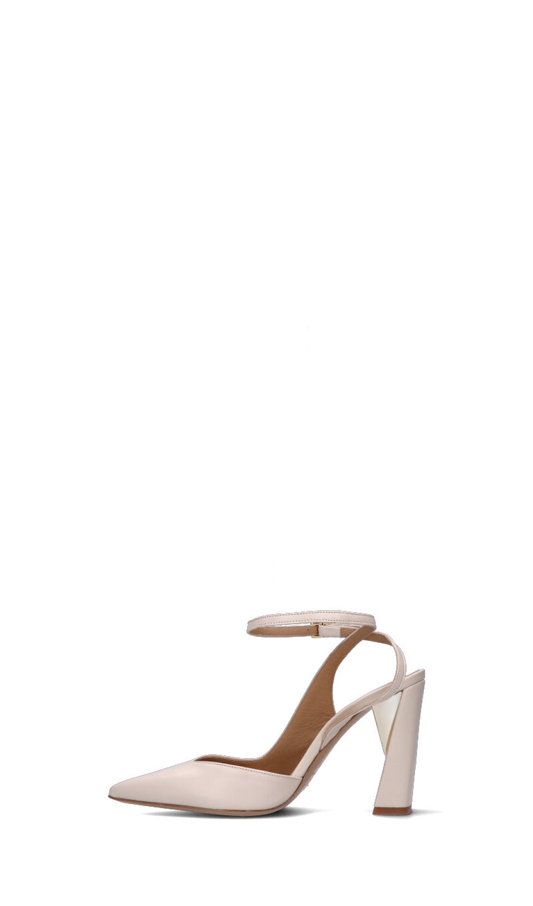 WO MILANO Slingback donna panna in pelle