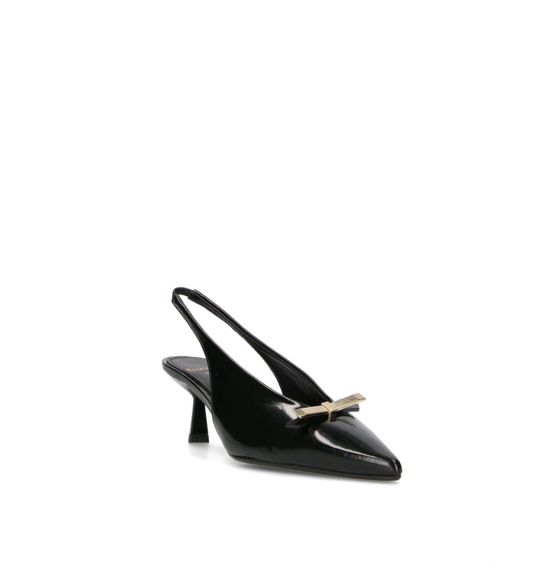 CHANTAL 1962 Slingback donna nera in pelle