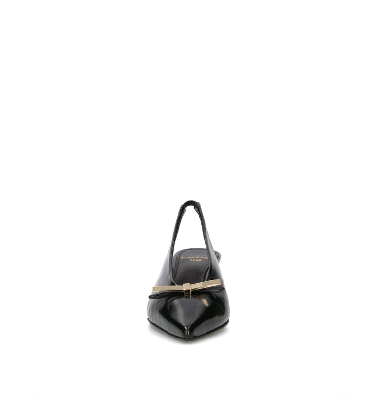 CHANTAL 1962 Slingback donna nera in pelle