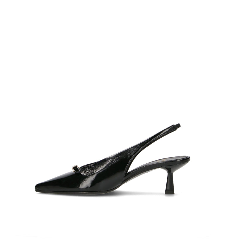 CHANTAL 1962 Slingback donna nera in pelle