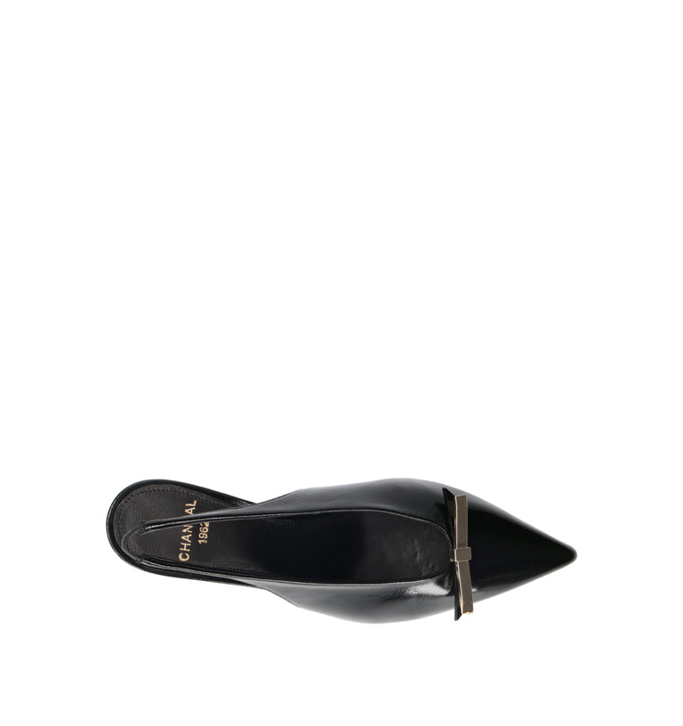 CHANTAL 1962 Slingback donna nera in pelle