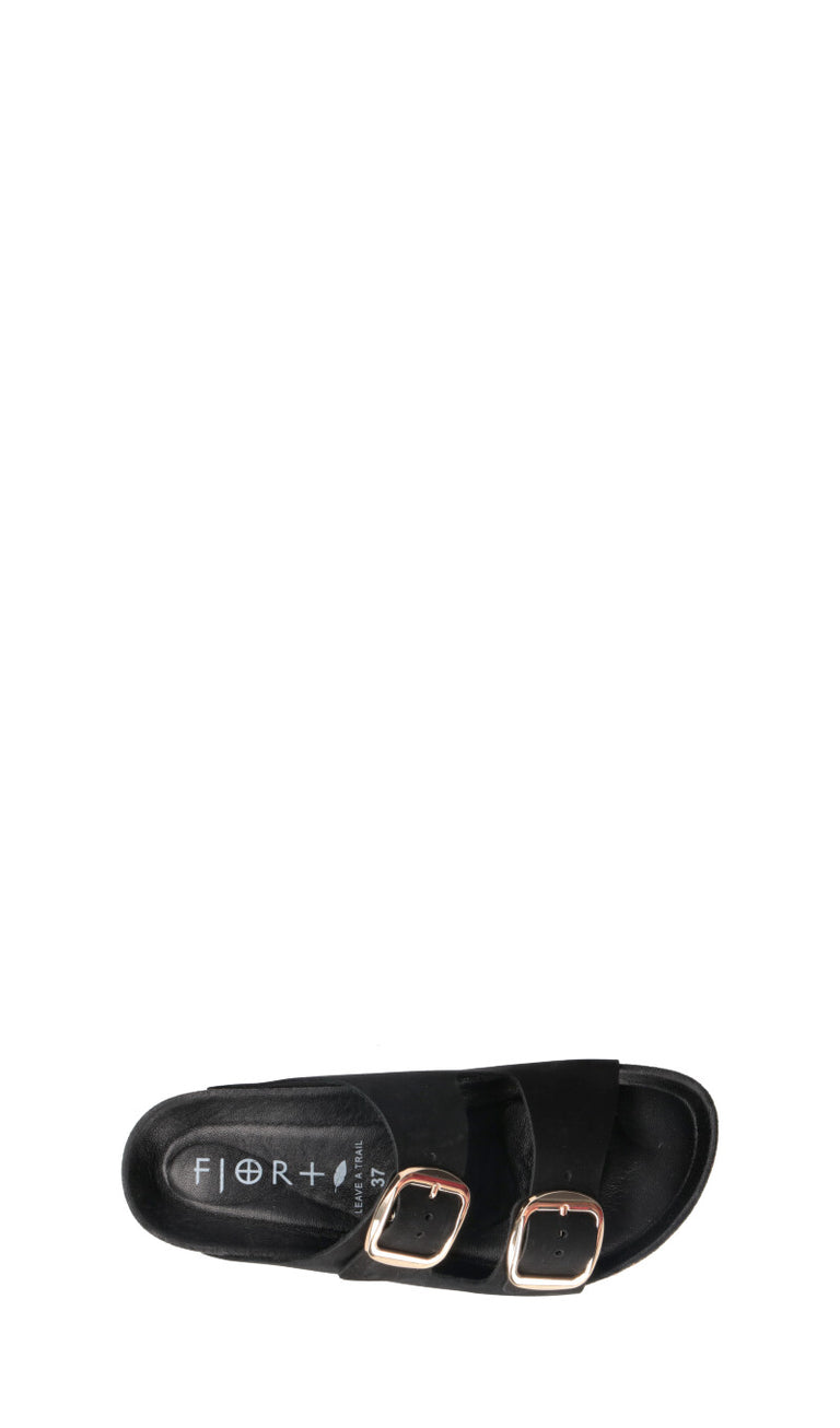 JANE KLAIN Ciabatta donna nera in nabuk