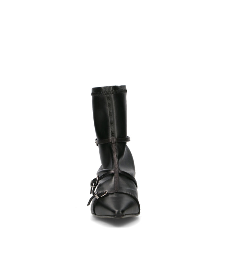 CHANTAL 1962 Tronchetto donna nero in pelle