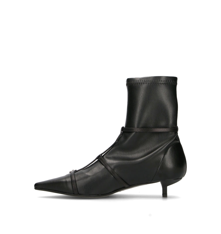 CHANTAL 1962 Tronchetto donna nero in pelle