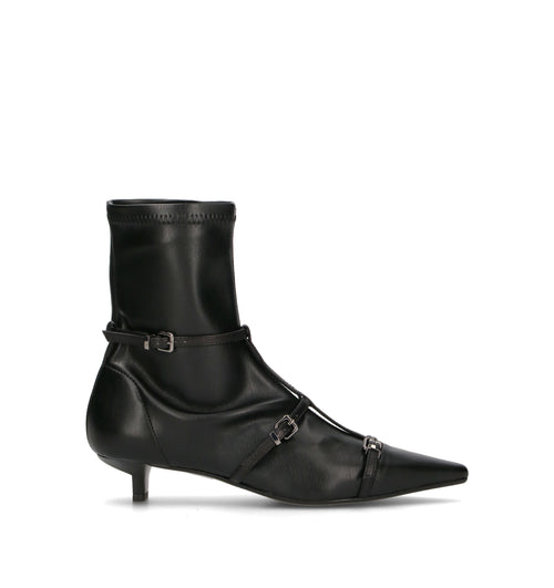 CHANTAL 1962 Tronchetto donna nero in pelle