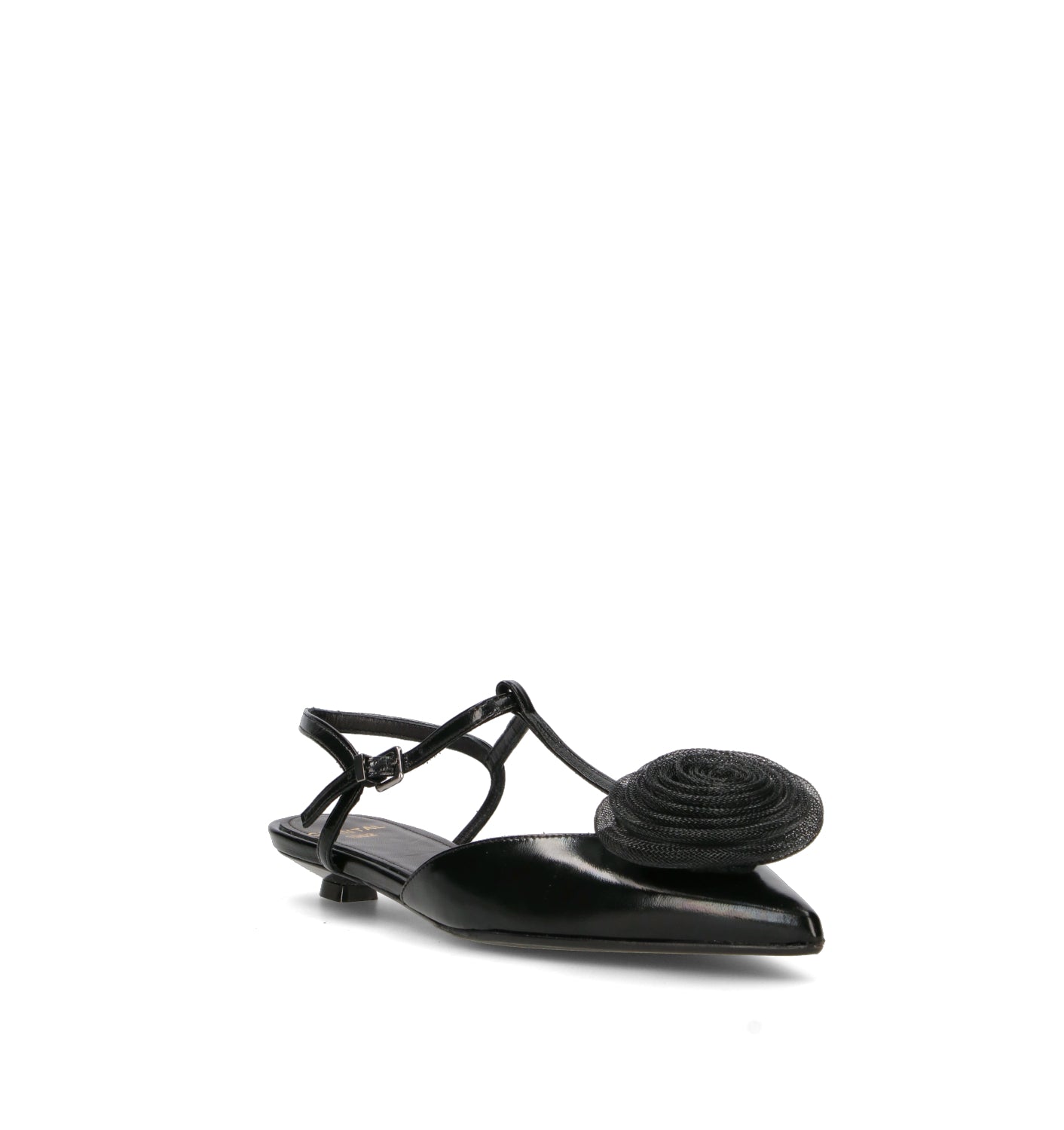 CHANTAL 1962 Slingback donna nera in pelle