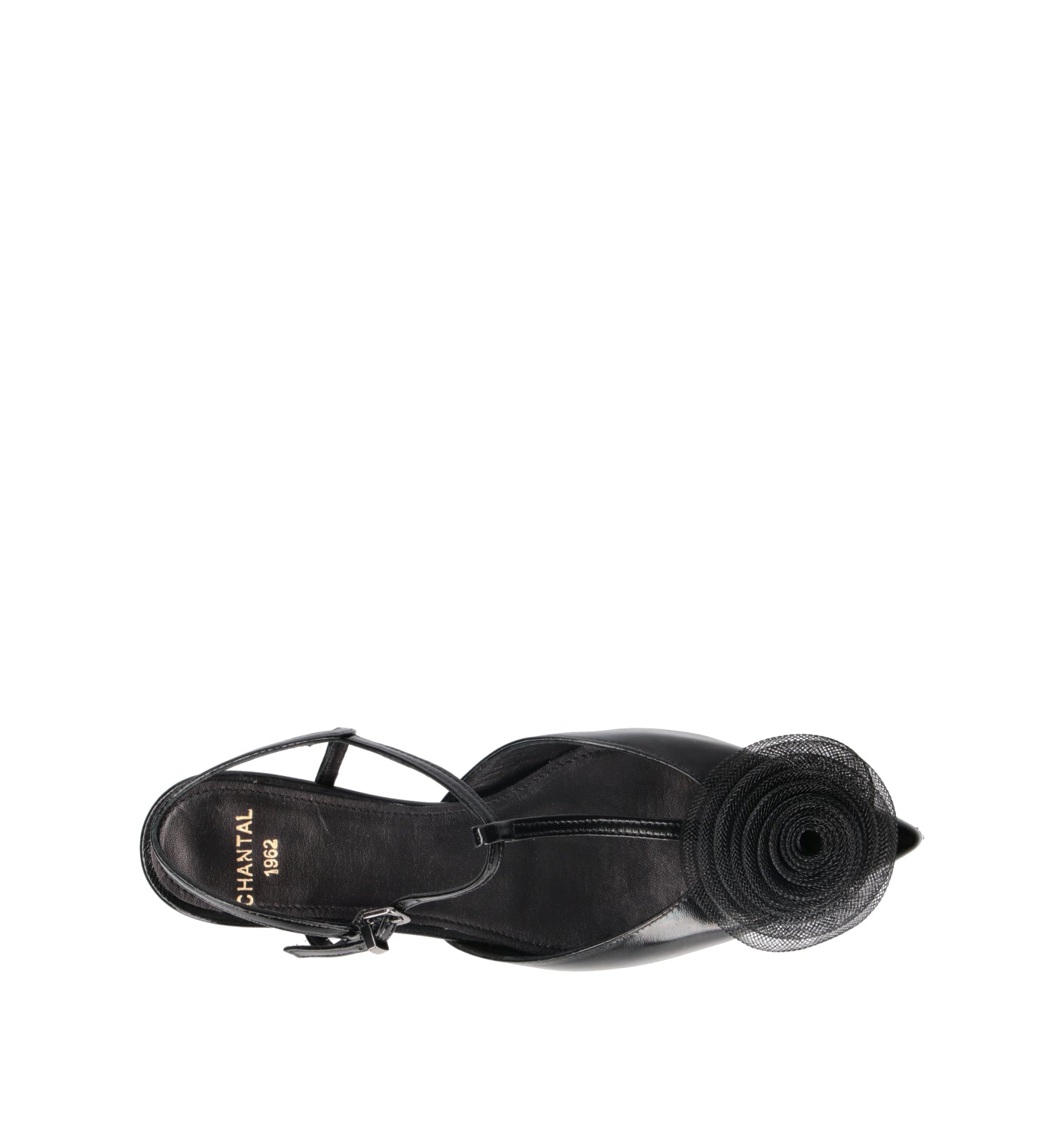 CHANTAL 1962 Slingback donna nera in pelle