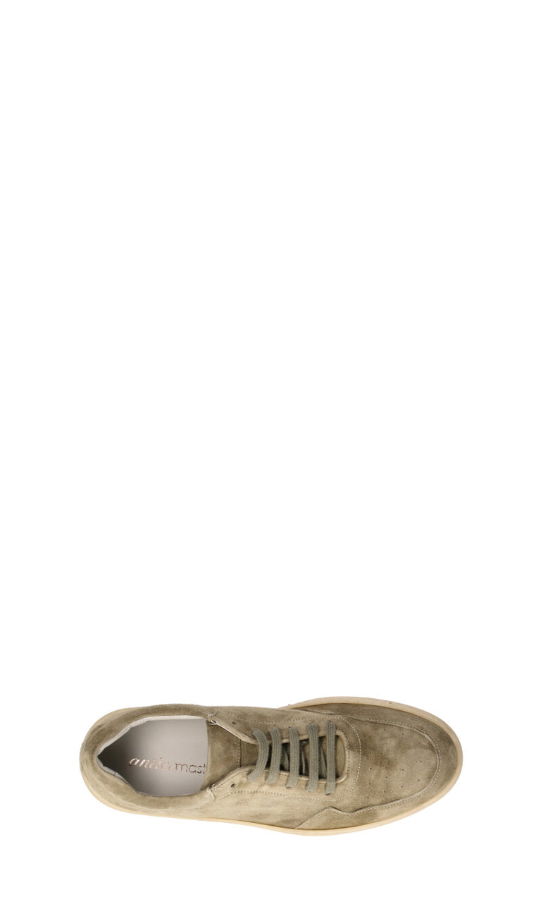 ANTICO MASTRO Sneaker uomo verde militare in suede