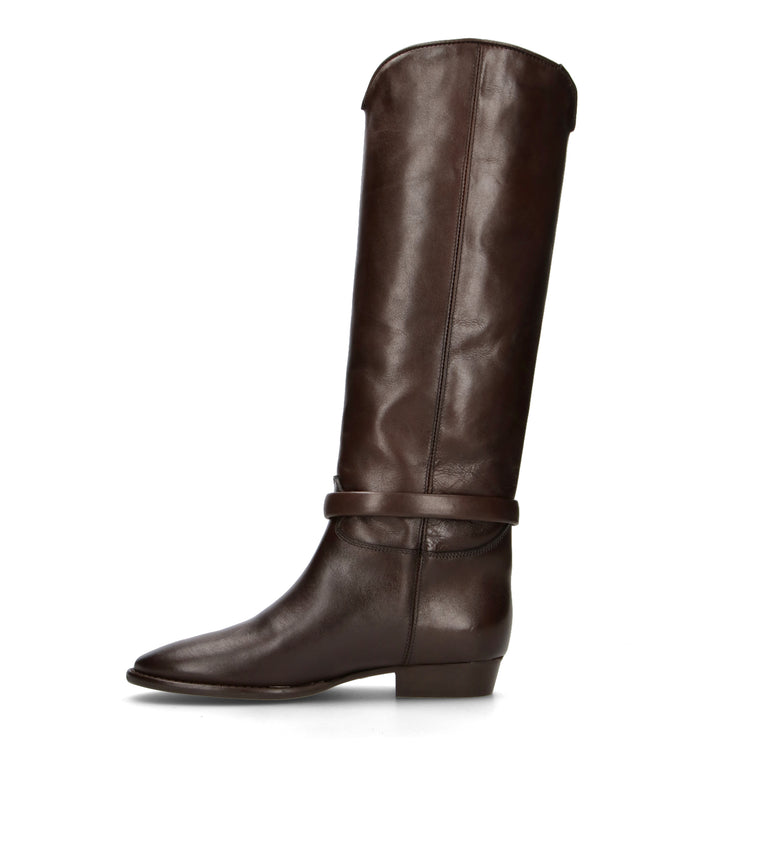 CHANTAL 1962 Stivale donna caffè in pelle