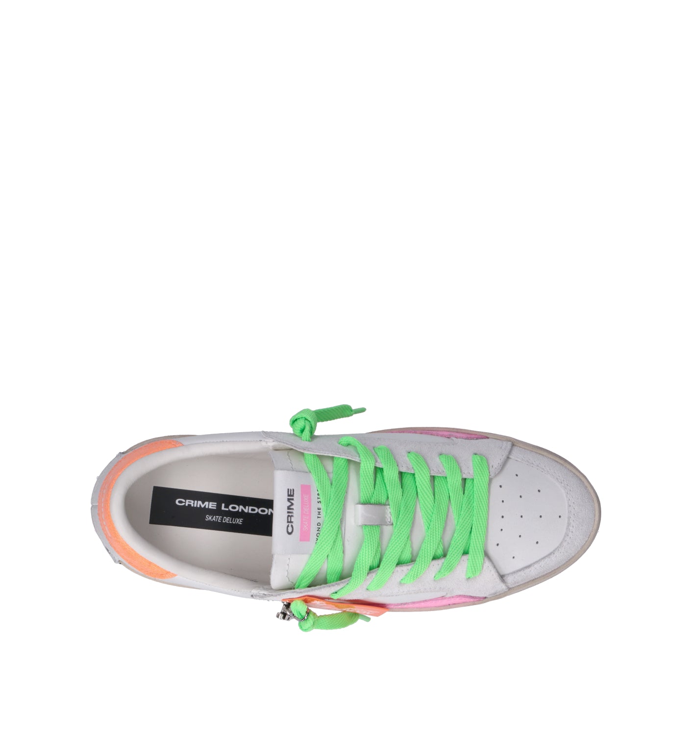 CRIME Sneaker donna bianca in pelle