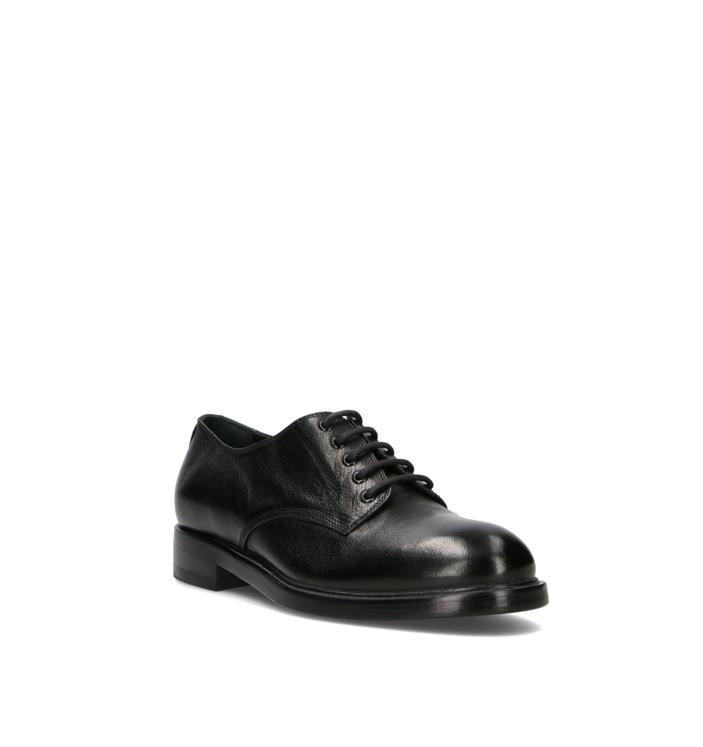 DUCANERO Stringata uomo nero in pelle