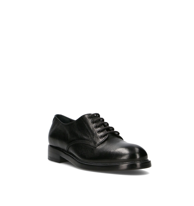 DUCANERO Stringata uomo nero in pelle