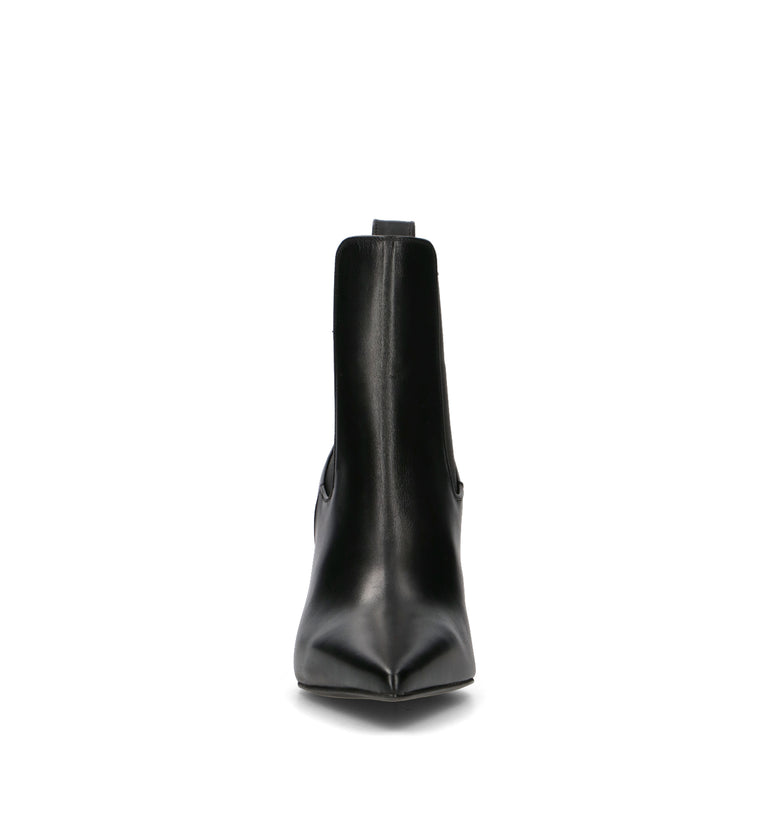 ALBANO Tronchetto donna nero in pelle
